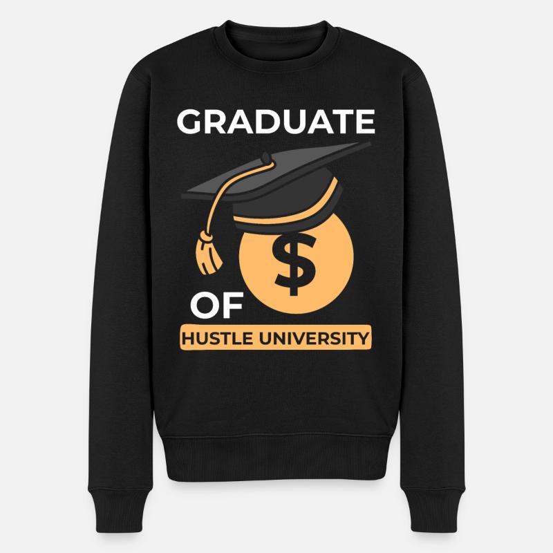 Entrepreneuriat : Diplômé de l’Université Hustle - Pull Premium bio Homme - noir