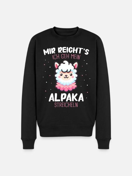Alpaca Llama Alpacas Animal - Men's Premium Organic Jumper - black