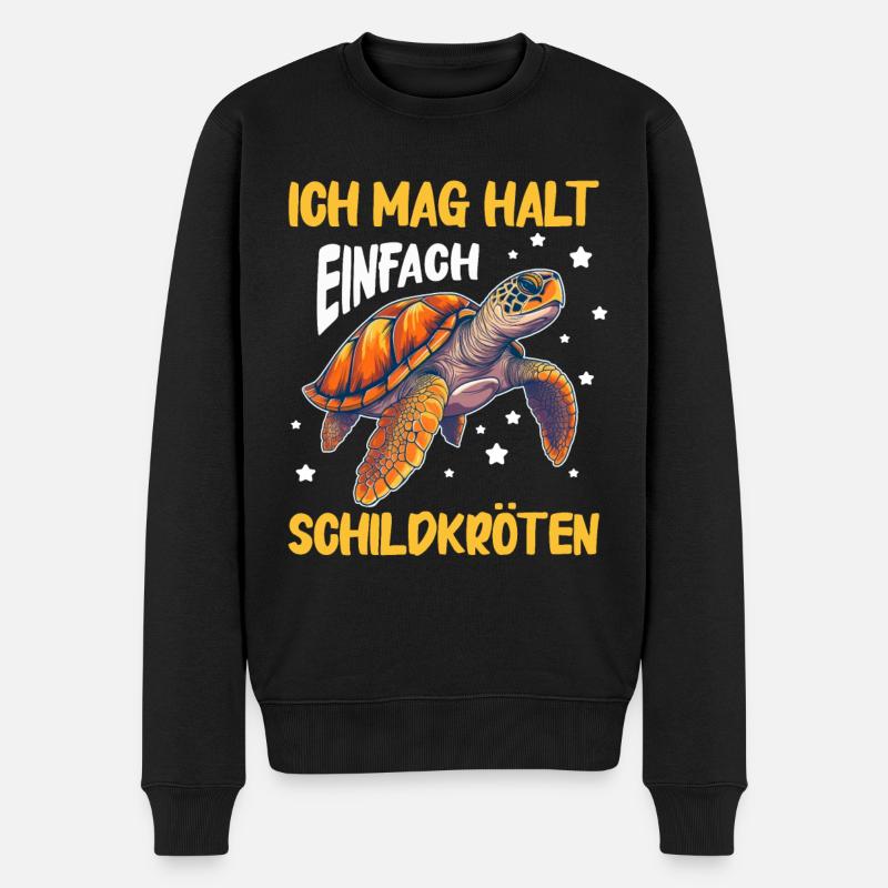 Schildkröte Meeresschildkröte Landschildkröte - Männer Premium Bio Pullover - Schwarz