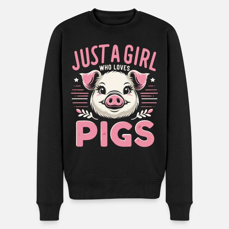 Cochon Animal - Pull Premium bio Homme - noir