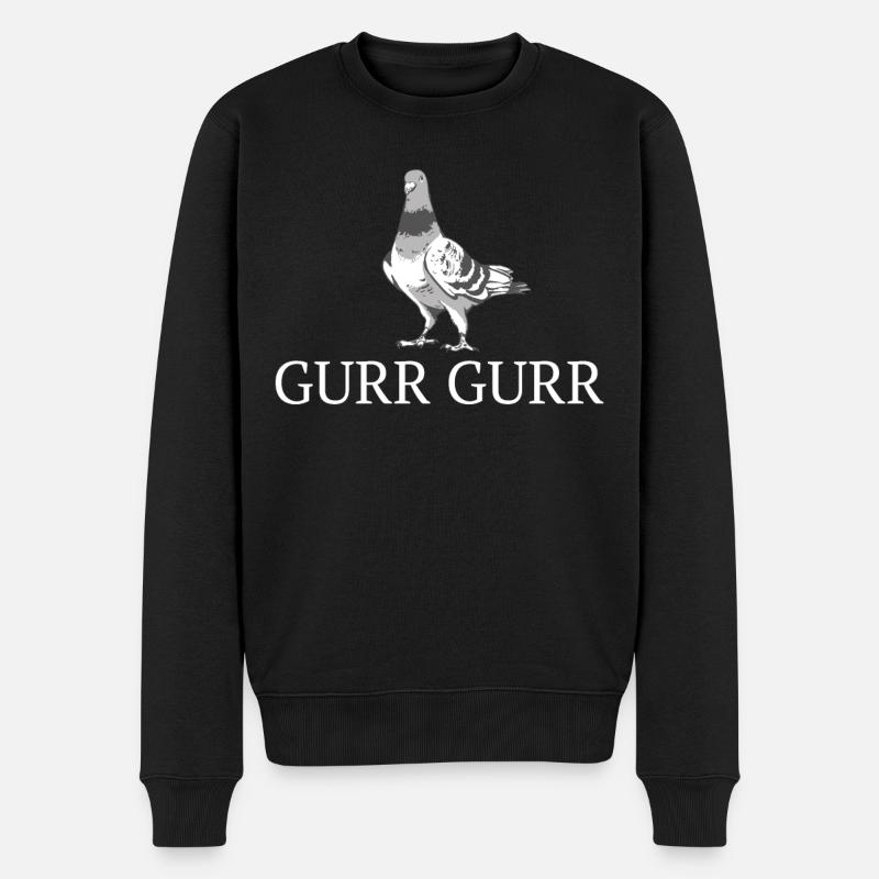 Taube Tauben Tier Vogel - Männer Premium Bio Pullover - Schwarz