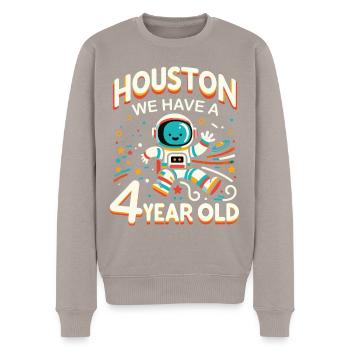 Gift 4 Years Birthday Boy - Men's Premium Organic Jumper - taupe - Front - Nico (187cm)