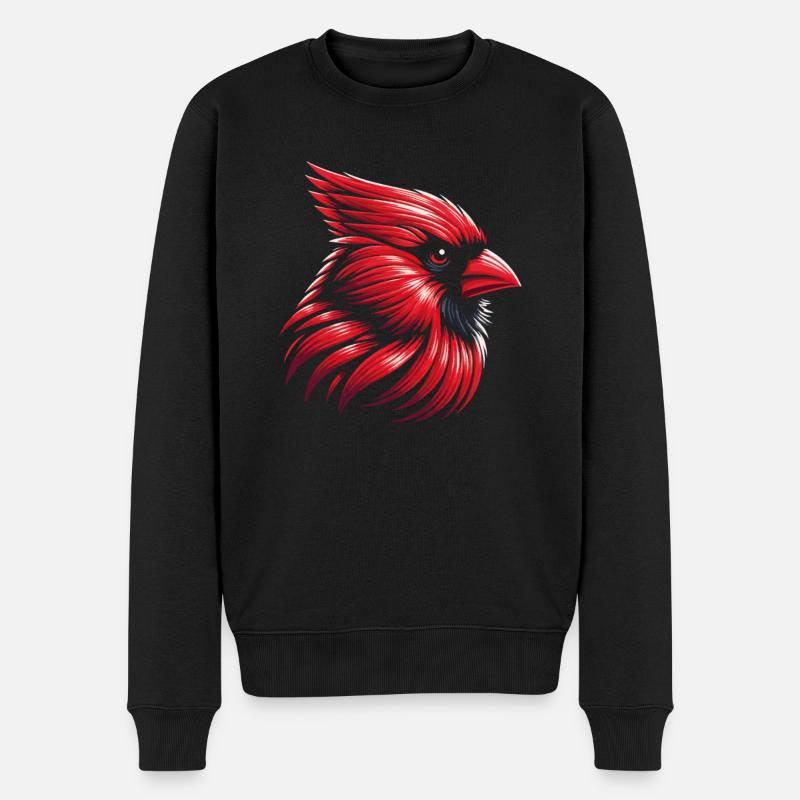 Kardinal Rotkardinal Vogel Roter Kardinal - Männer Premium Bio Pullover - Schwarz