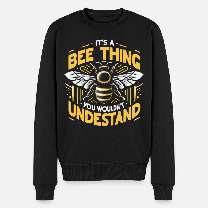 honey bee, beekeeper, bee, bee - Men's Premium Organic Jumper - black