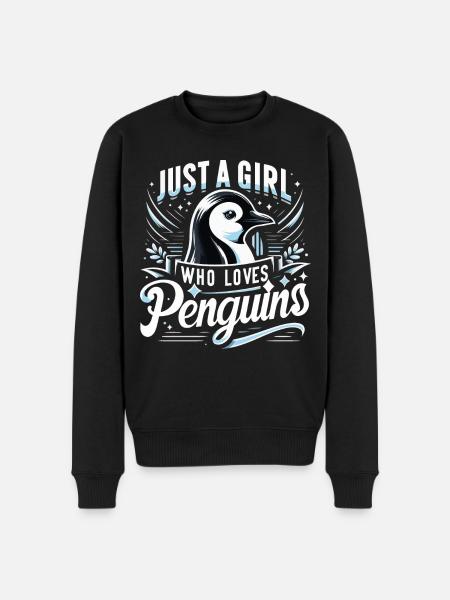 Pingvin pingvin dyr - Økologisk premium-sweatshirt til mænd - sort
