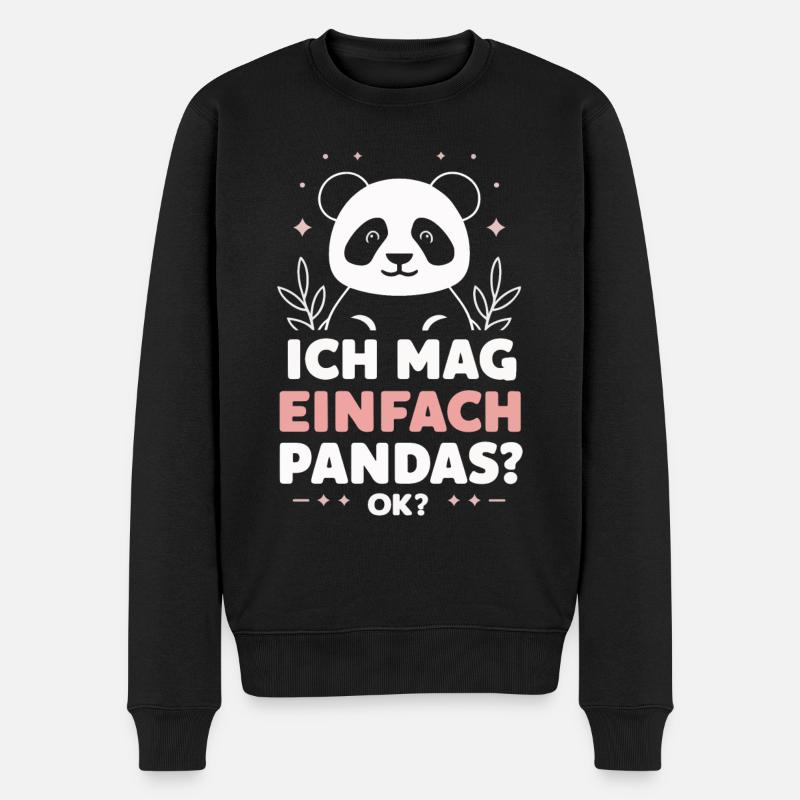 Panda Panda Ours Pandas - Pull Premium bio Homme - noir
