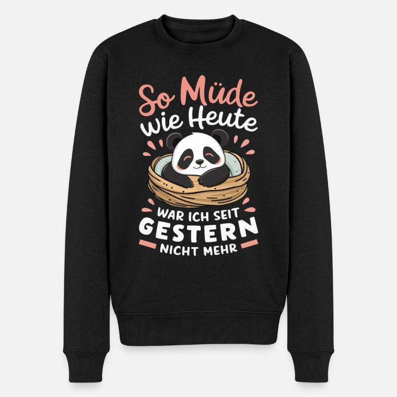 Panda Panda Ours Pandas - Pull Premium bio Homme - noir