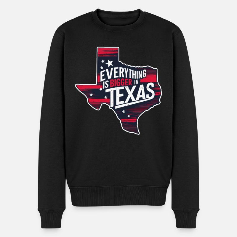Texas State Texans Texas - Men's Premium Organic Jumper - black