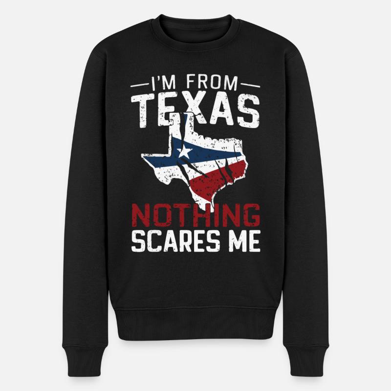 Texas State Texans Texas - Men's Premium Organic Jumper - black