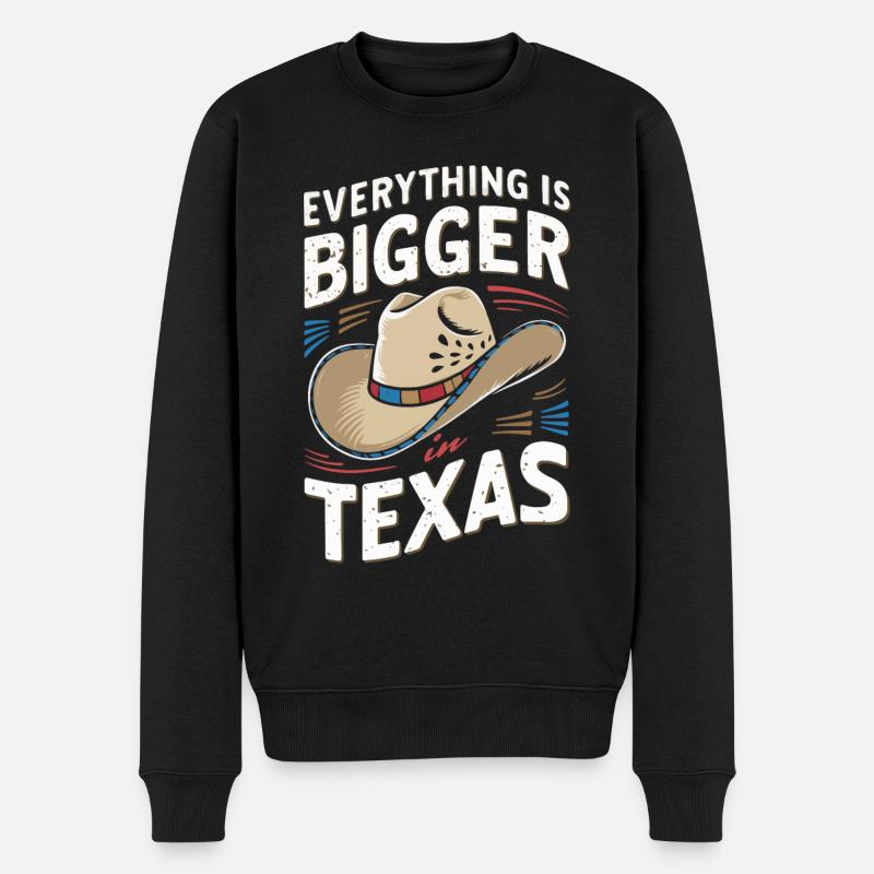 Texas State Texans Texas - Men's Premium Organic Jumper - black