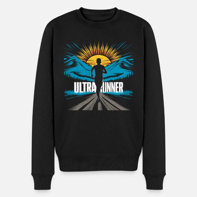 Ultramarathons Ultralauf Ultramarathon Läufer - Männer Premium Bio Pullover - Schwarz