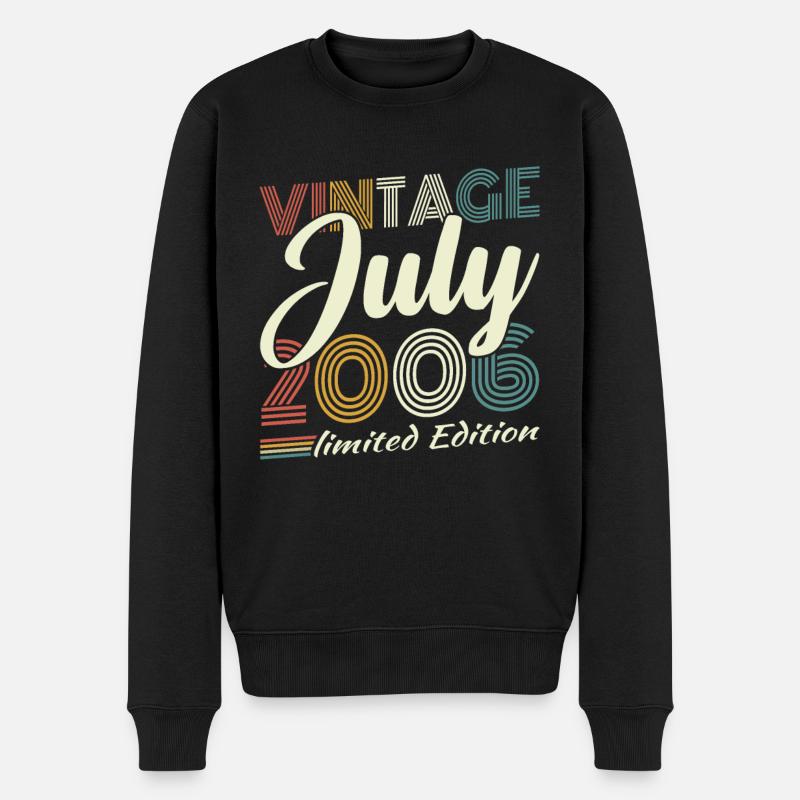 Juillet 2006 Vintage Rétro Cadeau D'anniversaire - Pull Premium bio Homme - noir