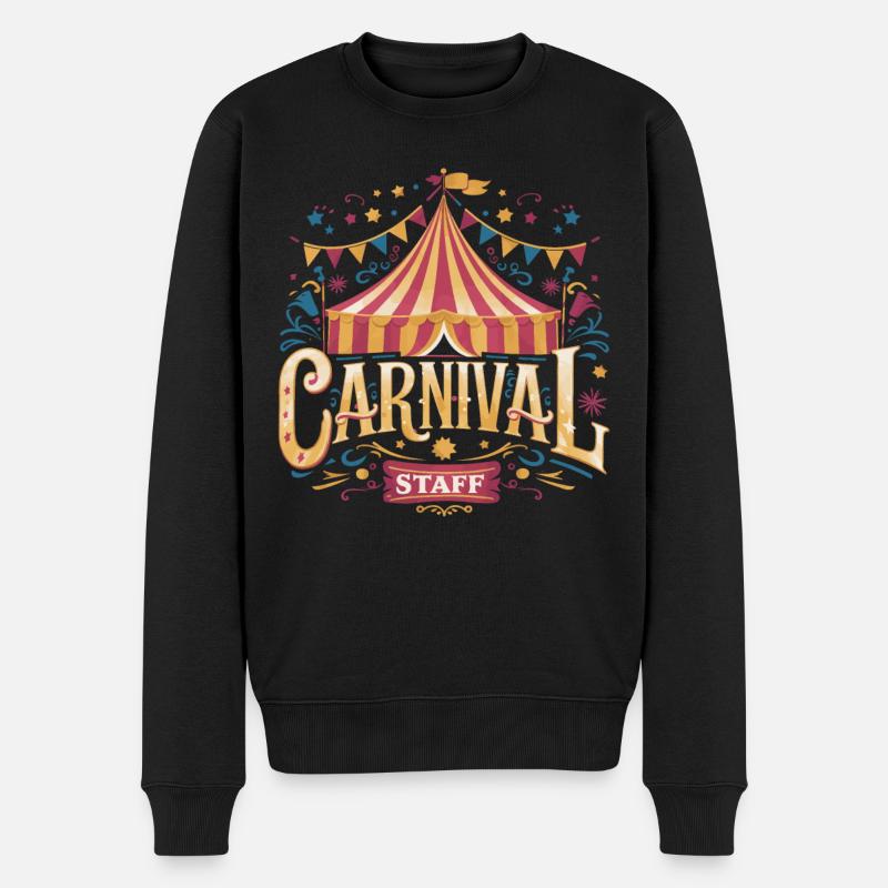 Zirkus Fasching Karneval - Männer Premium Bio Pullover - Schwarz