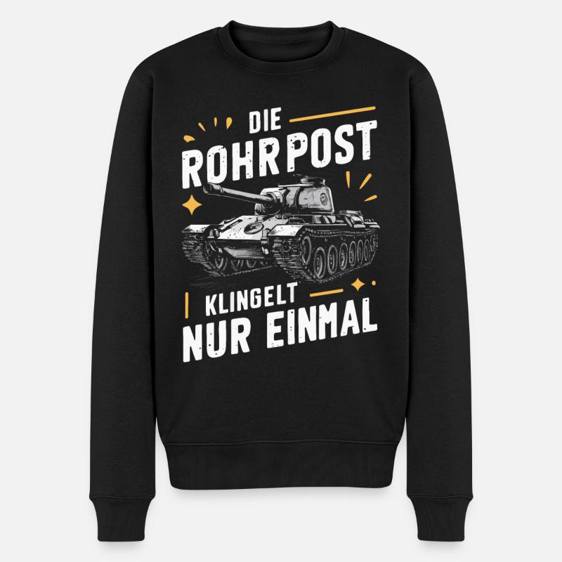 Panzer Kampfpanzer Panzerkampfwagen Panzerfahrer - Männer Premium Bio Pullover - Schwarz