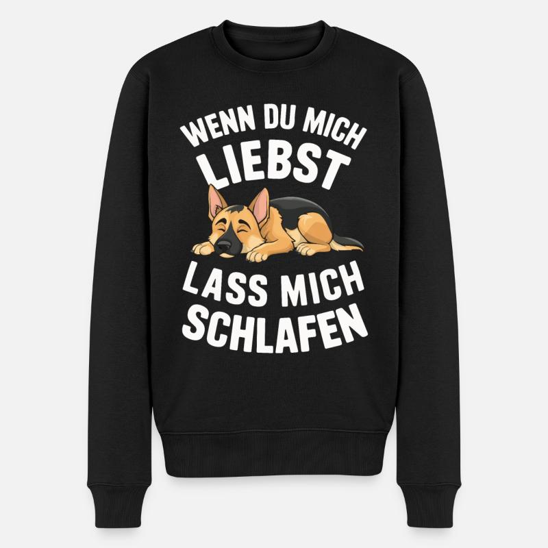 Deutscher Schäferhund Hund Malinois Hunde - Männer Premium Bio Pullover - Schwarz
