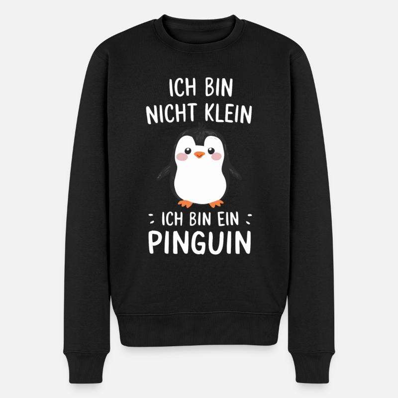 Pinguin Zwergpinguine Kaiserpinguin - Männer Premium Bio Pullover - Schwarz