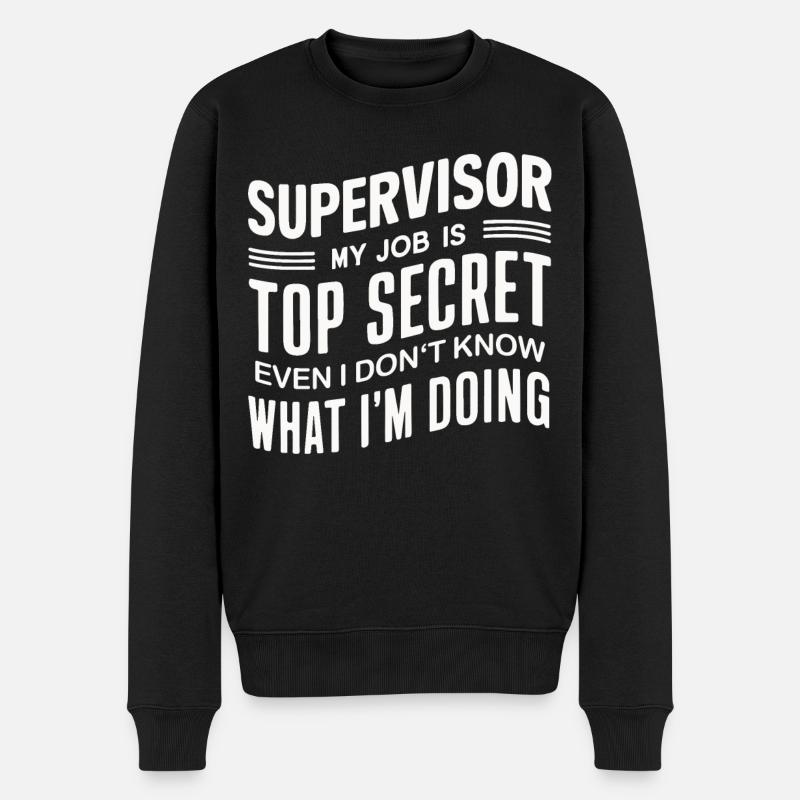 Profession de superviseur - Pull Premium bio Homme - noir