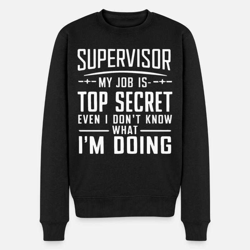 Supervisor Beruf - Männer Premium Bio Pullover - Schwarz