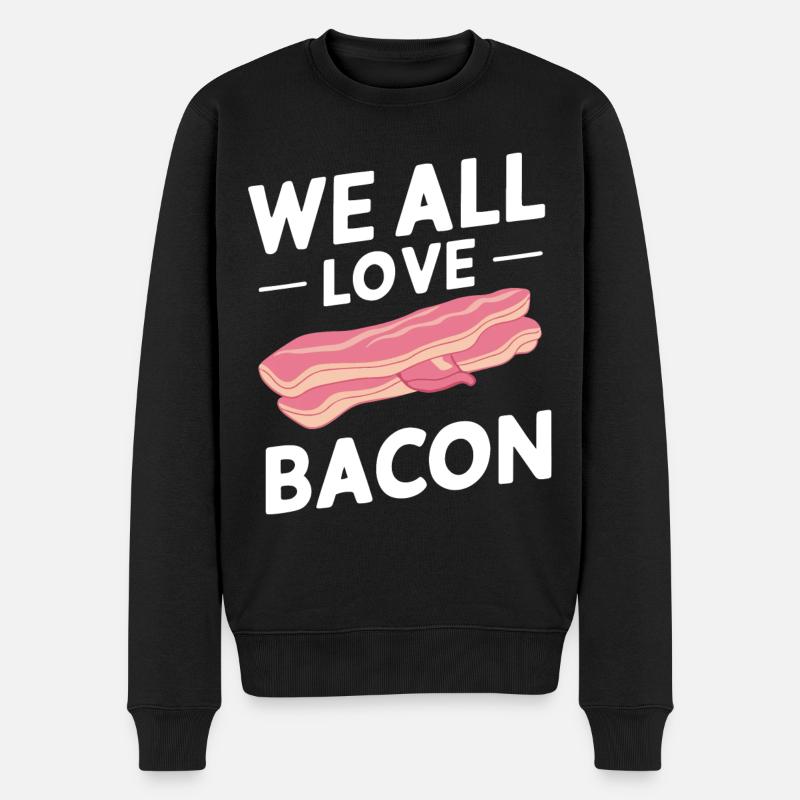 Bacon Petit-déjeuner Bacon - Pull Premium bio Homme - noir