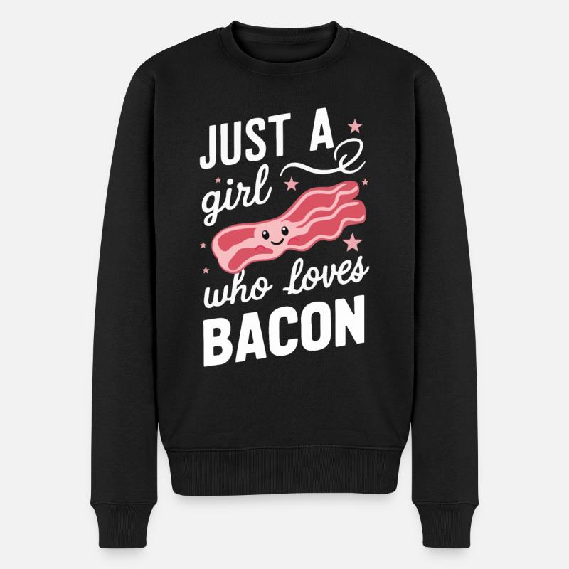 Bacon Frühstück Speck - Männer Premium Bio Pullover - Schwarz