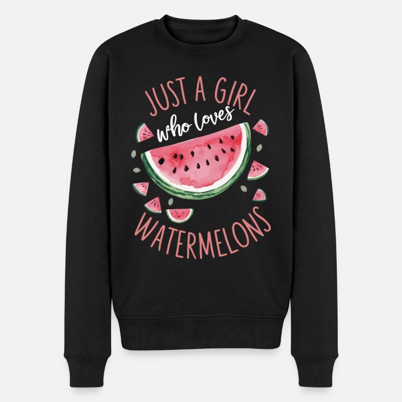 Pastèque, melon, fruit - Pull Premium bio Homme - noir