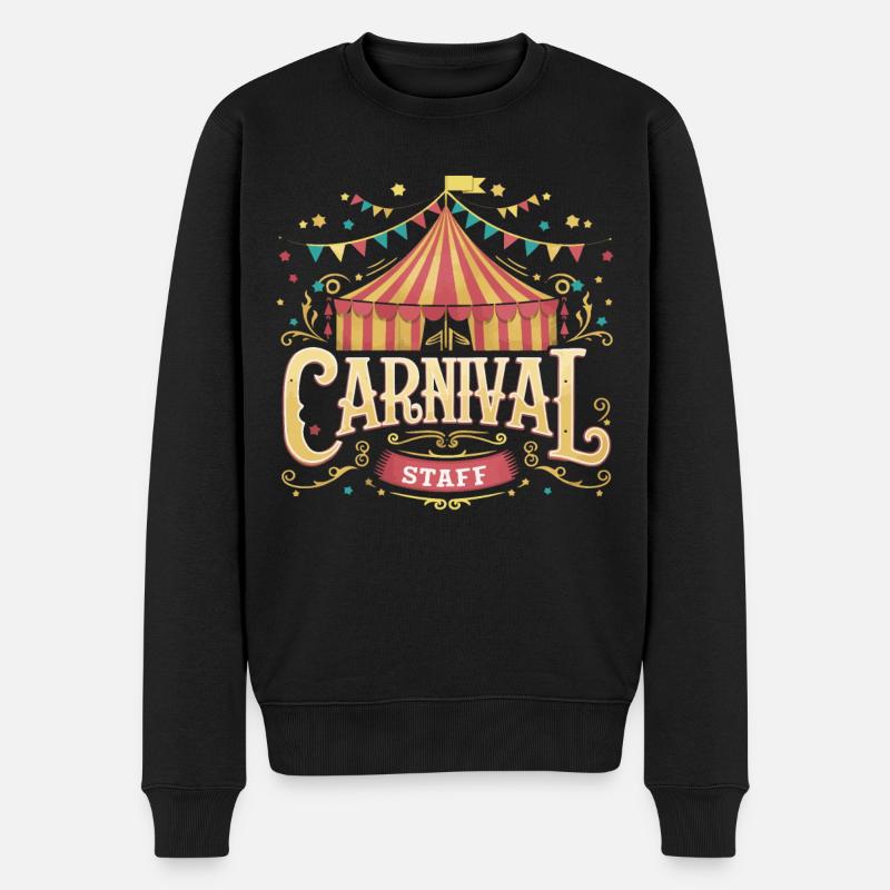 Zirkus Fasching Karneval - Männer Premium Bio Pullover - Schwarz