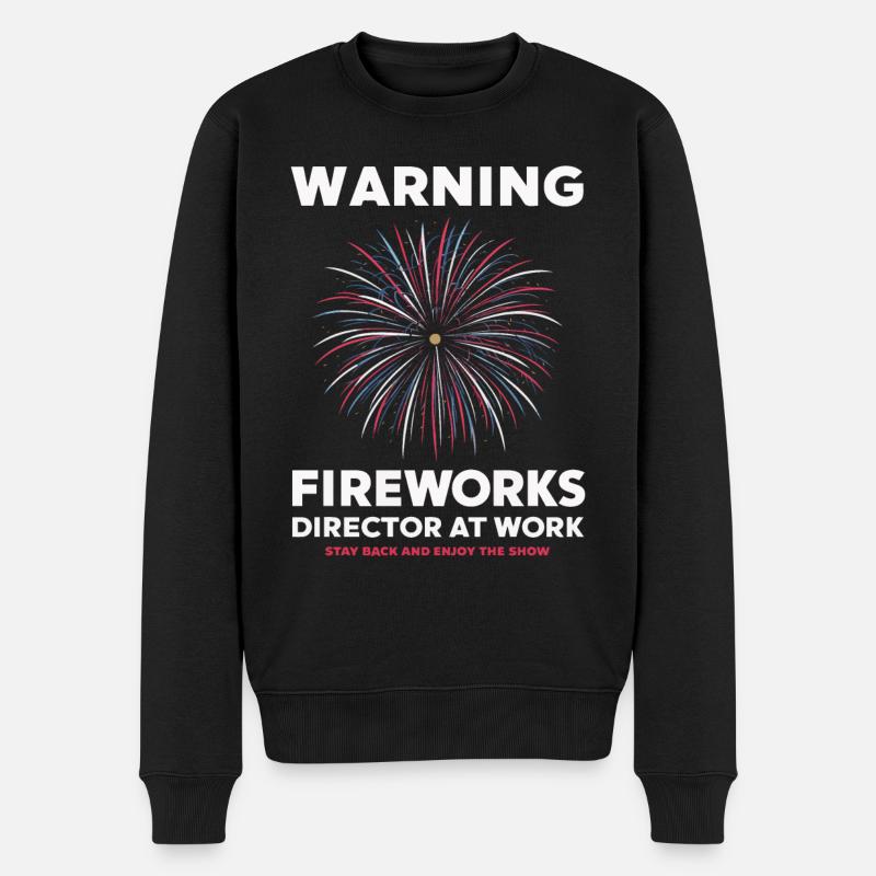 Pyrotechnie Feux d’artifice Pyrotechnie - Pull Premium bio Homme - noir