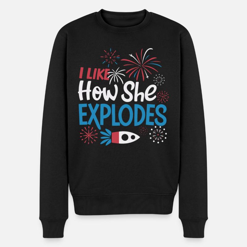 Pyrotechniker Feuerwerk Pyrotechnik - Männer Premium Bio Pullover - Schwarz