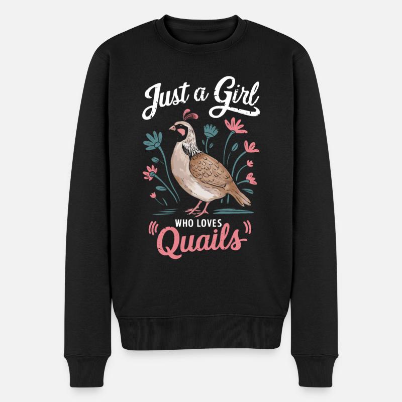 Caille Oiseau Cailles - Pull Premium bio Homme - noir