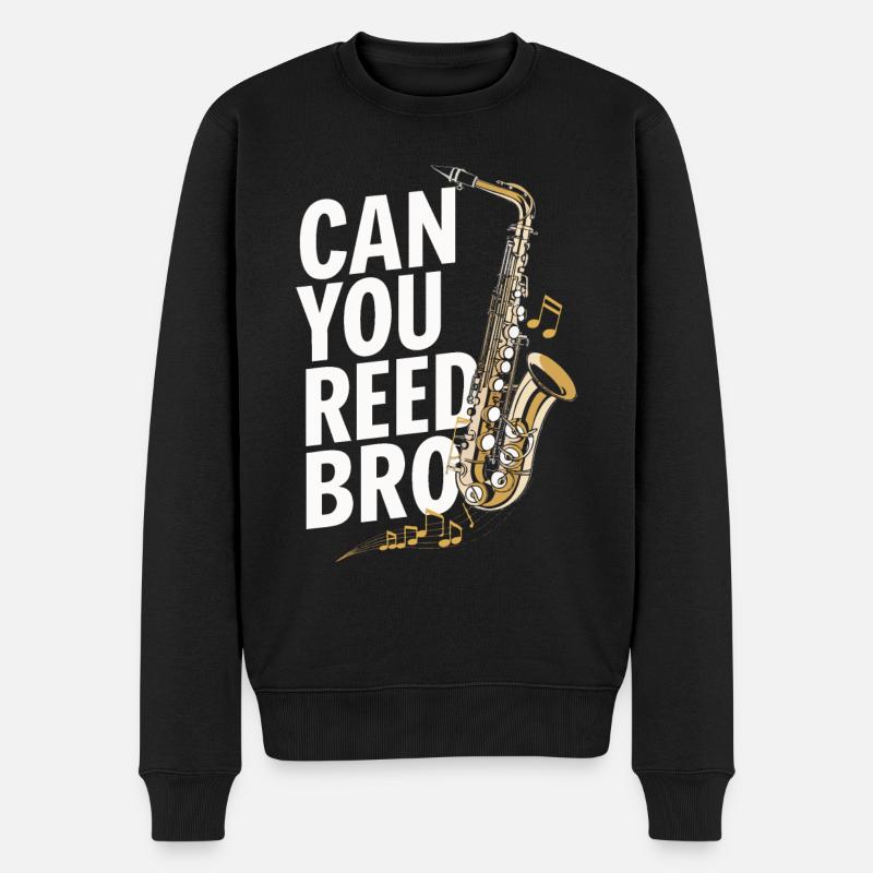 Saxophone Saxophone - Men's Premium Organic Jumper - black