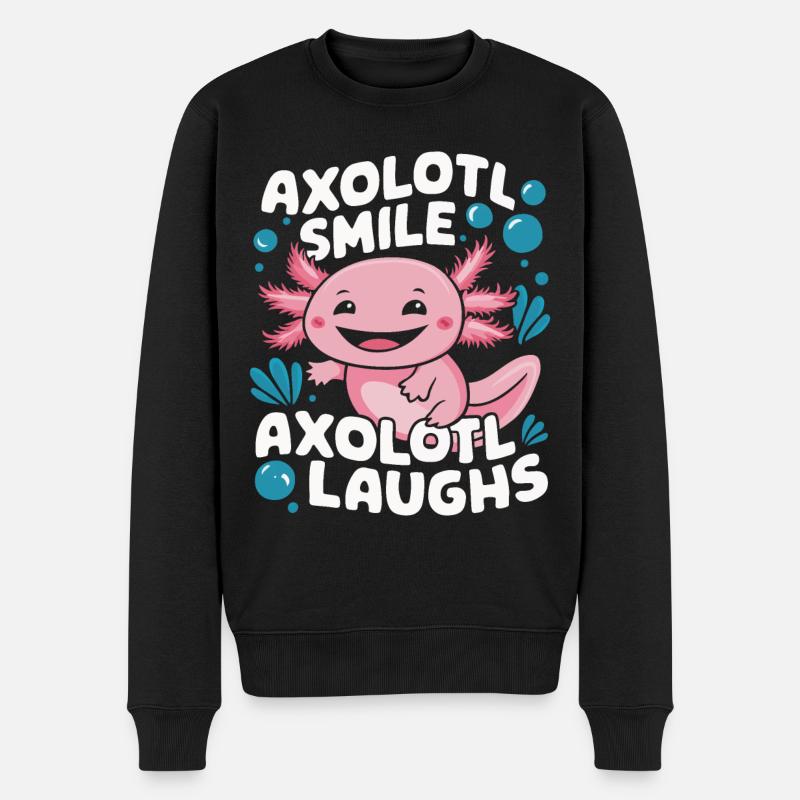 Poisson axolotl - Pull Premium bio Homme - noir