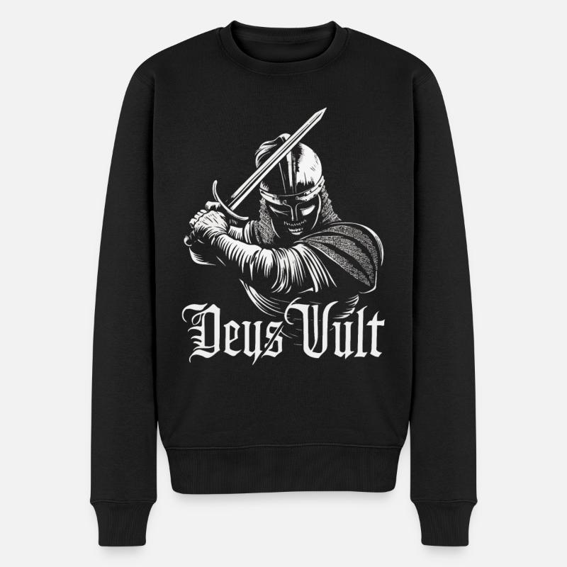 Chevaliers croisés Templiers Moyen Âge - Pull Premium bio Homme - noir