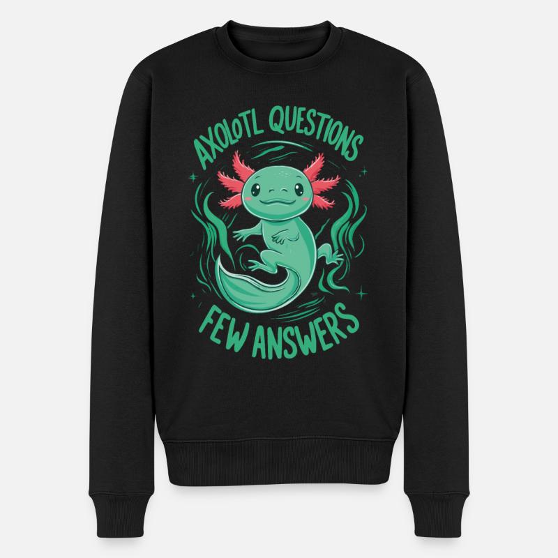 Poisson axolotl - Pull Premium bio Homme - noir