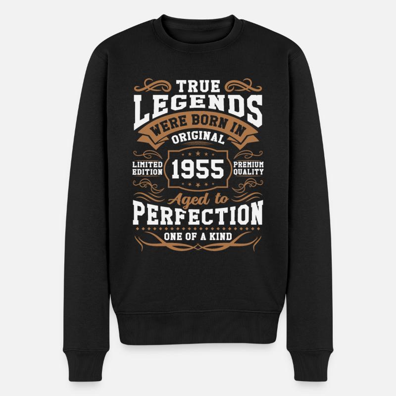 Légendes nées en 1955 - Pull Premium bio Homme - noir