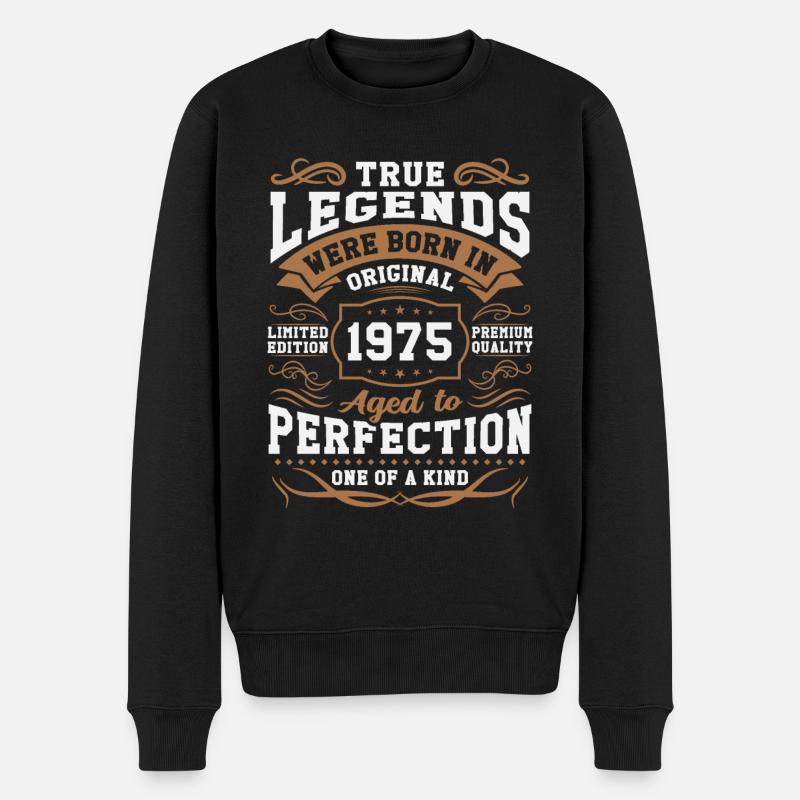 Légendes nées en 1975 - Pull Premium bio Homme - noir