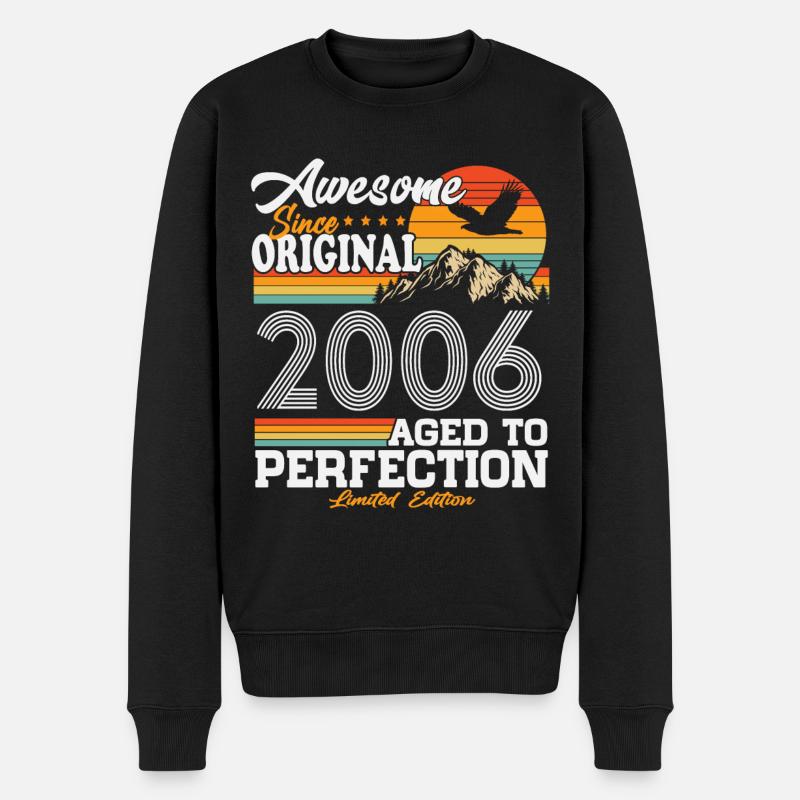 Original 2006 Jahrgang Retro Geburtstag Geschenk - Männer Premium Bio Pullover - Schwarz