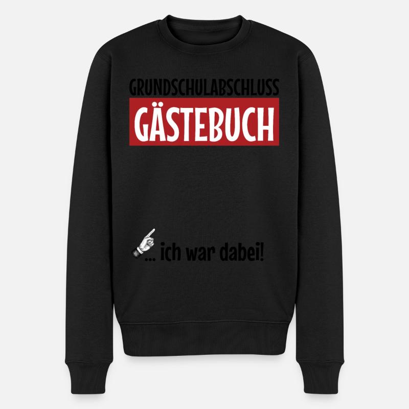 4. Klasse Grundschule Abschluss Gästebuch - Männer Premium Bio Pullover - Schwarz