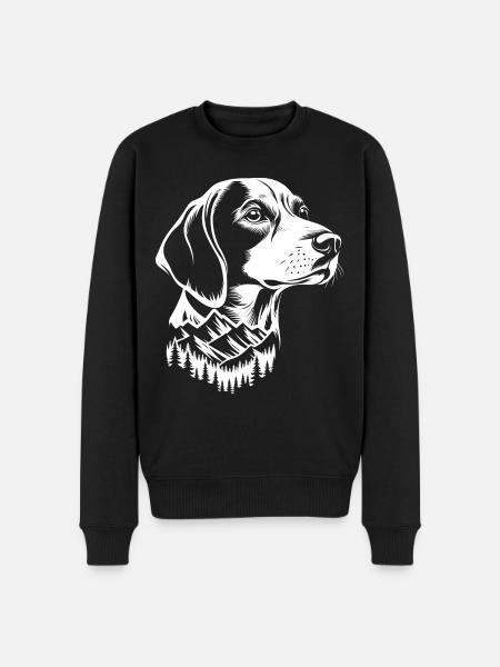 Mountain Beagle Dog - Men's Premium Organic Jumper - black