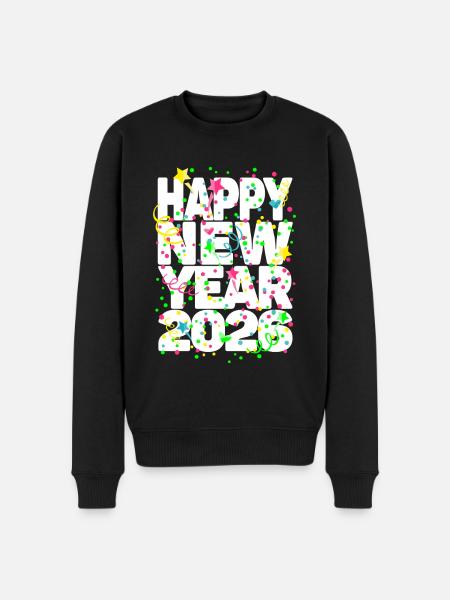 Nytårsaften Fest Godt nytår 2026 - Økologisk premium-sweatshirt til mænd - sort