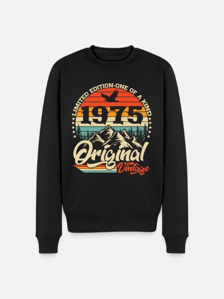Original 1975 Vintage Vintage Födelsedag Retro - Ekologisk premiumtröja herr - svart