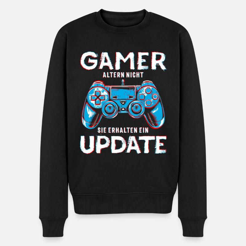 Gamer Geburtstag Update Jungen Männer Nerd Gaming - Männer Premium Bio Pullover - Schwarz