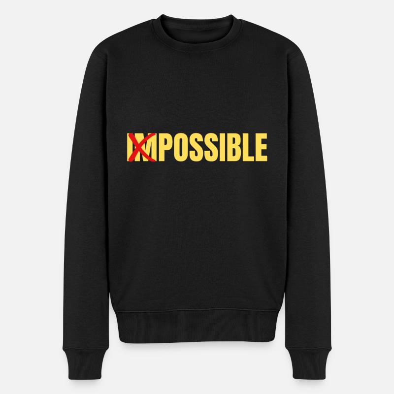 Impossible - motivation - Pull Premium bio Homme - noir