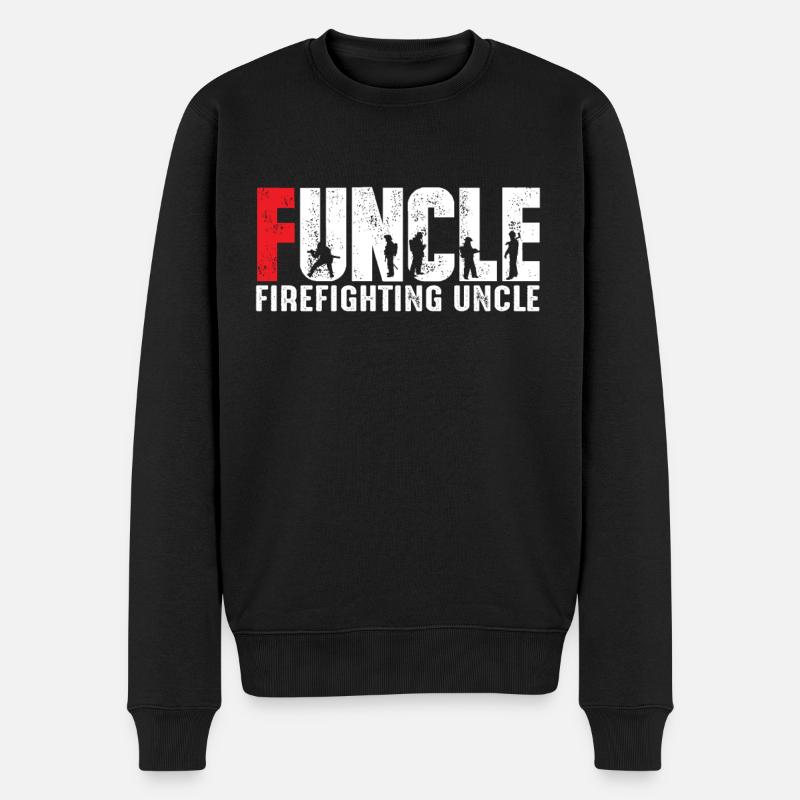 Funcle pompier oncle - Pull Premium bio Homme - noir