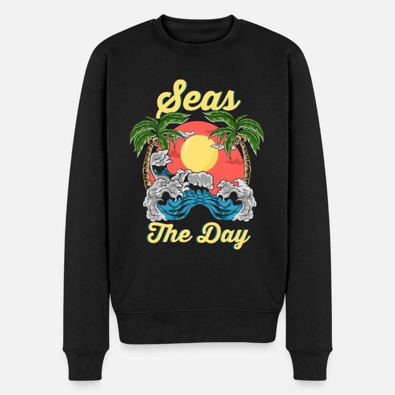 Seas the day - Pull Premium bio Homme - noir