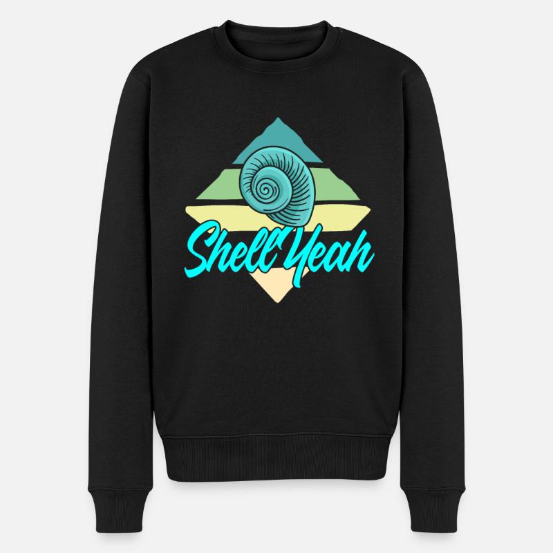 Shell yeah - Männer Premium Bio Pullover - Schwarz