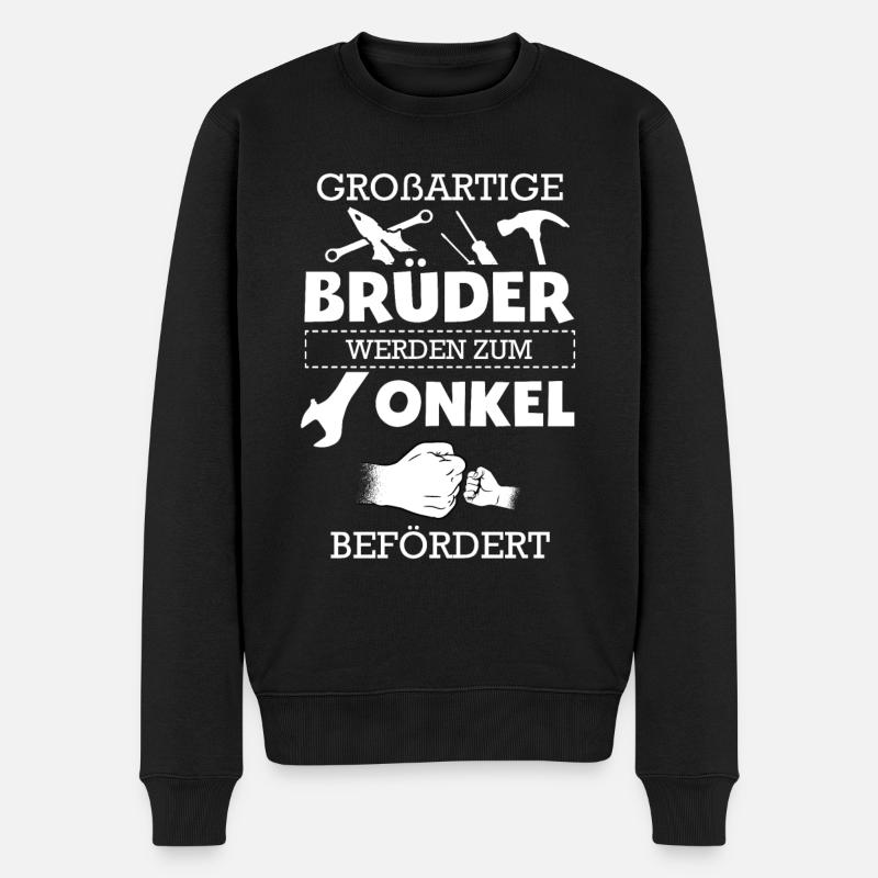 Großartige Brüder Onkel Befördert - Männer Premium Bio Pullover - Schwarz