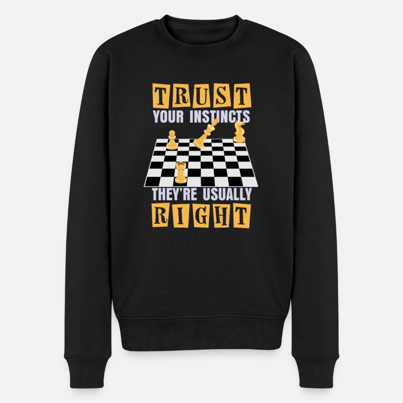 Trust your instinct | Chess player - Men's Premium Organic Jumper - black