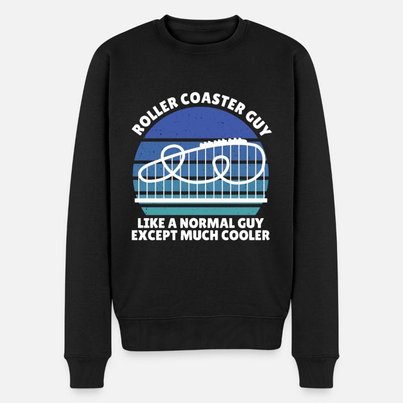 roller coaster guy - Männer Premium Bio Pullover - Schwarz