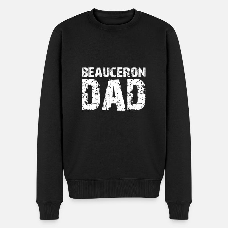 Beauceron Dad Papa - Pull Premium bio Homme - noir