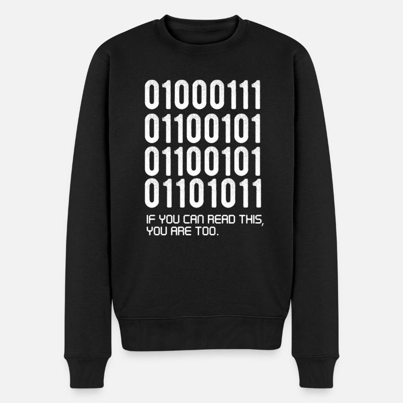 Funny Softaware developer gift, binary funny, - Men's Premium Organic Jumper - black